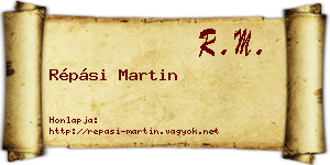 Répási Martin névjegykártya